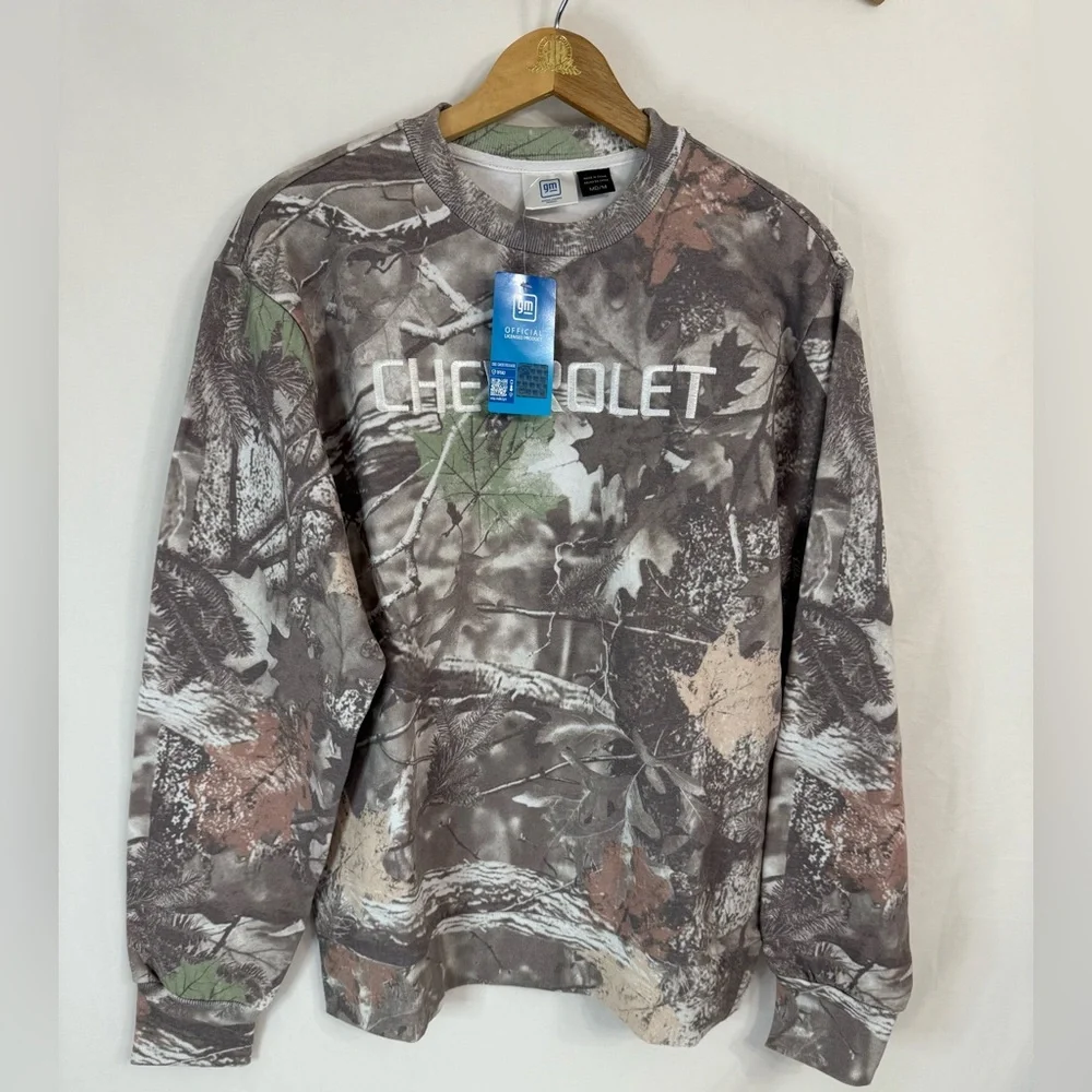 Chevrolet Camo Camouflage Crew Pullover Sweatshirt - Picture 6 of 6